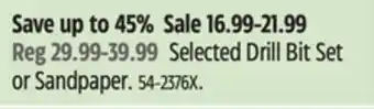 Canadian Tire Selected Drill Bit Set offer