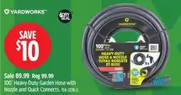 Canadian Tire Yardworks 100´ Heavy-Duty Garden Hose with Nozzle and Quick Connects offer