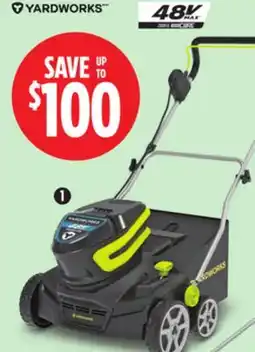 Canadian Tire Yardworks 48V Brushless Dethatcher, 14 with 54h Battery & Charger offer