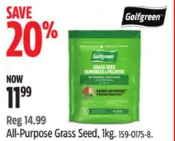Canadian Tire Golfgreen All-Purpose Grass Seed, 1kg offer