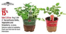 Canadian Tire 4˝ Harvesthyme Herbs, Vegetables and Strawberry offer