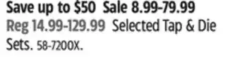 Canadian Tire Selected Tap & Die Sets offer