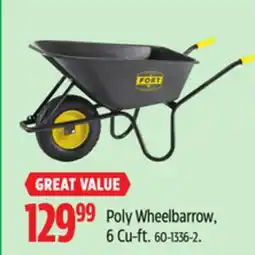 Canadian Tire Poly Wheelbarrow offer
