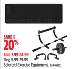 Canadian Tire Selected Exercise Equipment offer