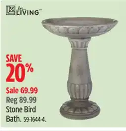 Canadian Tire For Living Stone Bird Bath offer