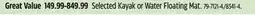 Canadian Tire Selected Kayak or Water Floating Mat offer