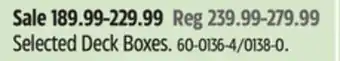 Canadian Tire Selected Deck Boxes offer
