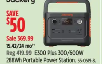 Canadian Tire Jackery E300 Plus 300/600W 288Wh Portable Power Station offer