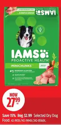 Canadian Tire IAMS Selected Dry Dog Food offer