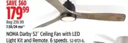 Canadian Tire NOMA Darby 52˝ Ceiling Fan with LED Light Kit and Remote offer