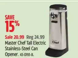 Canadian Tire Master Chef Tall Electric Stainless-Steel Can Opener offer