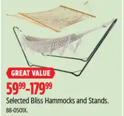 Canadian Tire Selected Bliss Hammocks and Stands offer