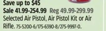 Canadian Tire Selected Air Pistol, Air Pistol Kit or Air Rifle offer