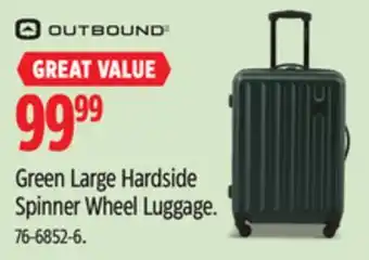 Canadian Tire Outbound Green Large Hardside Spinner Wheel Luggage offer