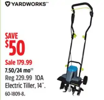Canadian Tire YARDWORKS 10A Electric Tiller offer