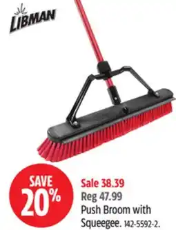 Canadian Tire Libman Push Broom with Squeegee offer