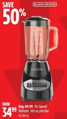 Canadian Tire black + decker 10-Speed Blender offer