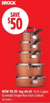 Canadian Tire The Rock 10-Pc Copper Essentials Forged Non-Stick Cookset offer