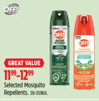Canadian Tire OFF! Selected Mosquito Repellents offer