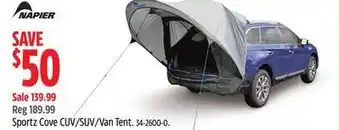 Canadian Tire Napier Sportz Cove CUV/SUV/Van Tent offer