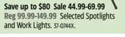 Canadian Tire Selected Spotlights and Work Lights offer