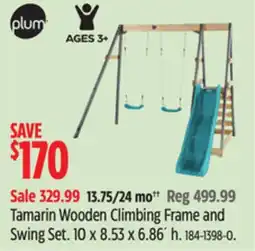 Canadian Tire Tamarin Wooden Climbing Frame and Swing Set offer