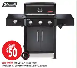 Canadian Tire Coleman Revolution II 3-Burner Convertible Gas BBQ offer