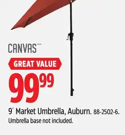 Canadian Tire Canvas 9´ Market Umbrella, Auburn offer