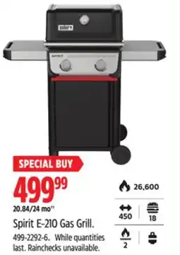 Canadian Tire Weber Spirit E-210 Gas Grill offer