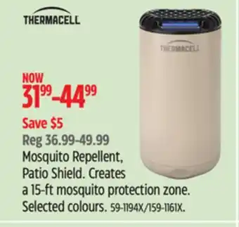 Canadian Tire THERMACELL Mosquito Repellent, Patio Shield offer