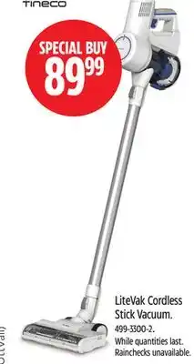 Canadian Tire Tineco LiteVak Cordless Stick Vacuum offer