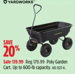 Canadian Tire Yardworks Poly Garden Cart offer