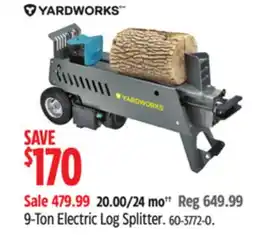 Canadian Tire YARDWORKS 9-Ton Electric Log Splitter offer