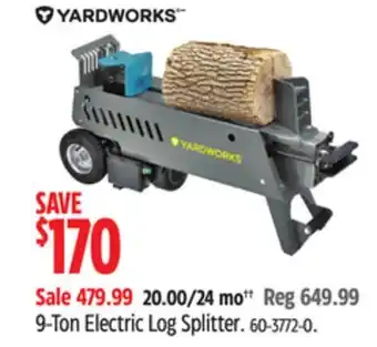Canadian Tire YARDWORKS 9-Ton Electric Log Splitter offer