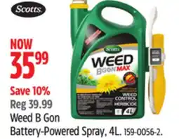 Canadian Tire Scotts Weed B Gon Battery-Powered Spray offer