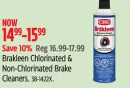Canadian Tire Brakleen Chlorinated & Non-Chlorinated & Non-Chlorinated Brake Cleaners offer