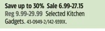 Canadian Tire Heritage Selected Kitchen Gadgets offer