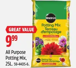 Canadian Tire Miracle-Gro All Purpose Potting Mix offer