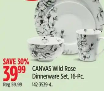 Canadian Tire CANVAS Wild Rose Dinnerware Set offer
