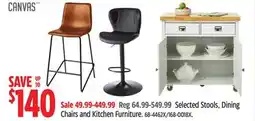 Canadian Tire Canvas Selected Stools, Dining Chairs and Kitchen Furniture offer
