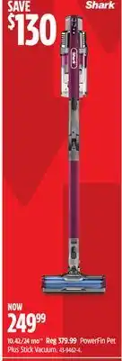 Canadian Tire Shark PowerFin Pet Plus Stick Vacuum offer