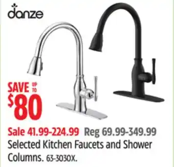 Canadian Tire Danze Selected Kitchen Faucets and Shower Columns offer