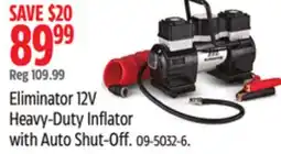 Canadian Tire Motomaster Eliminator 12V Heavy Duty Inflator with Auto Shut-Off offer