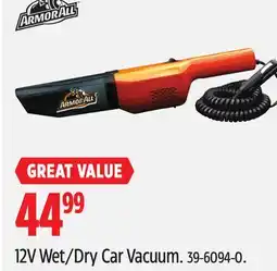 Canadian Tire Armor All 12V Wet/Dry Car Vacuum offer