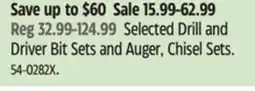 Canadian Tire Maximum Selected Drill and Driver Bit Sets and Auger, Chisel Sets offer