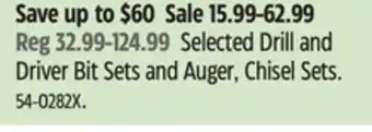 Canadian Tire Maximum Selected Drill and Driver Bit Sets and Auger, Chisel Sets offer