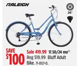 Canadian Tire Raleigh Bluff Adult Bike offer
