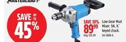 Canadian Tire Mastercraft Low-Gear Mud Mixer offer