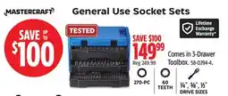 Canadian Tire Mastercraft Comes in 3-Drawer Toolbox offer