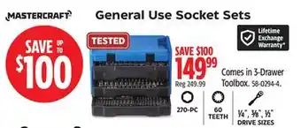 Canadian Tire Mastercraft Comes in 3-Drawer Toolbox offer